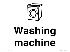 Dementia washing machine sign